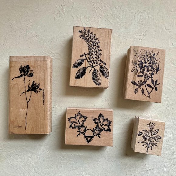 Beautiful Hand-Carved Rubber Stamps - Picture 1 of 3